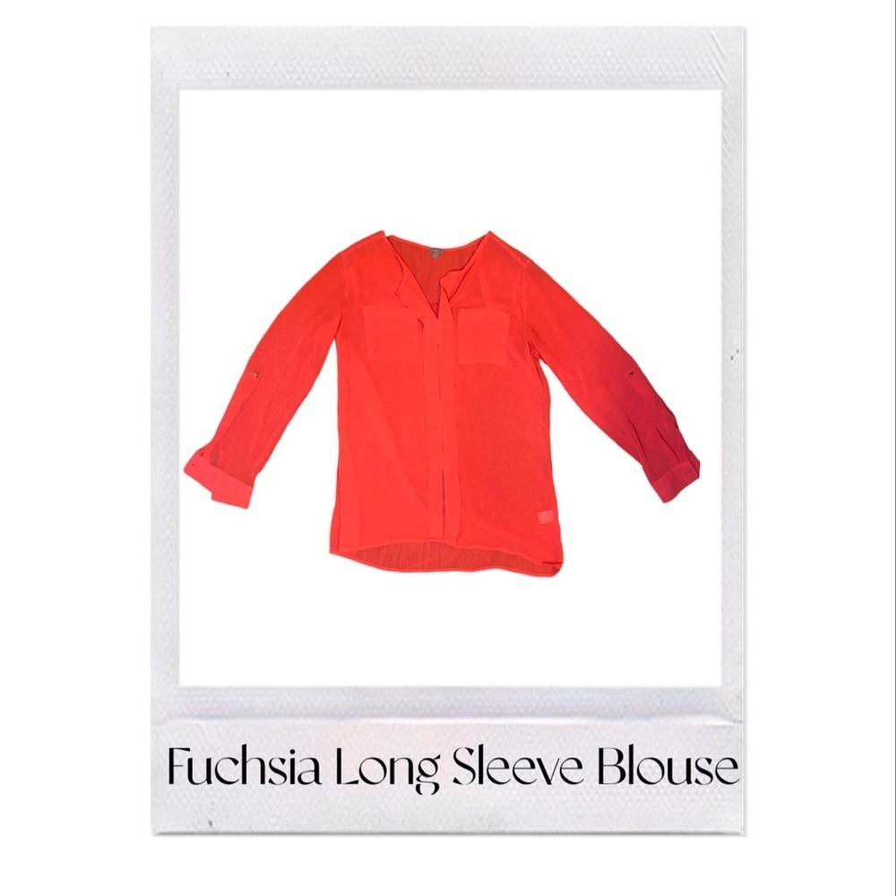 Fuchsia Long Sleeve Blouse
